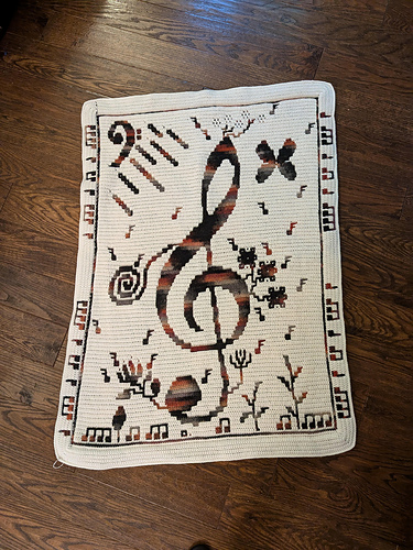 Treble Clef Mosaic Blanket