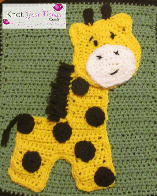 Ravelry Giraffe Applique pattern by Teri Heathcote