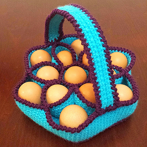Ravelry Baker's Dozen Egg Basket pattern by Ana Hartwell