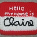 Hello  my name is... pattern 