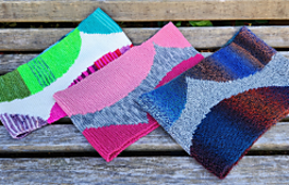 Shown (left to right):
Version C | Scrappy
Version A | Wool-Free
Version B | Colorful