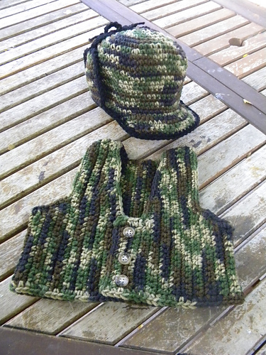 Baby's Gone a Hunting Vest and Hat photo 3