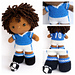 Weebee Doll - Soccer Football Outfit with Ball pattern 