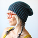 Beginner Brioche Slouch Hat pattern 