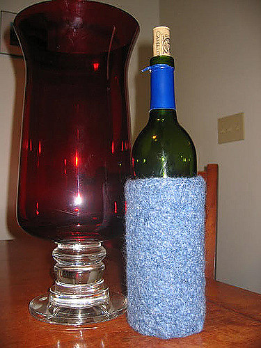 Felted Wine Bottle Cozy photo 1