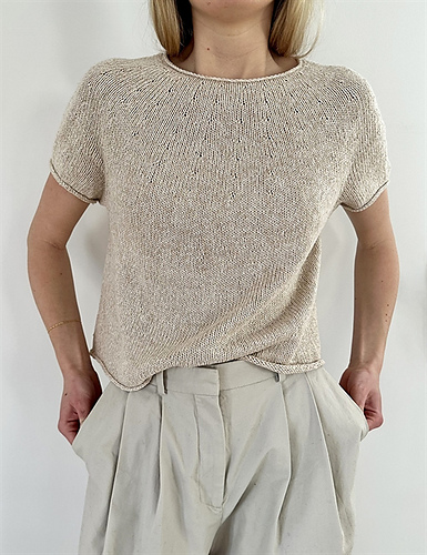 Enkelt Yoke Tee 20 - LE KNIT by Lene Holme Samsøe