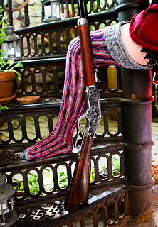 Ravelry: The Amplitude Vertical Striped Stockings pattern by