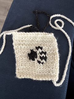 Test swatch done! Matches gauge.