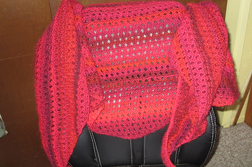 Ravelry: Easy Does It Triangle Knit Shawl #689 pattern by Lion Brand Yarn
