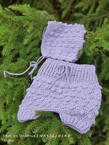 Poppa babyromper og kyse - Hekletante design