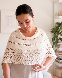 Poncho worn with the seam at the back
