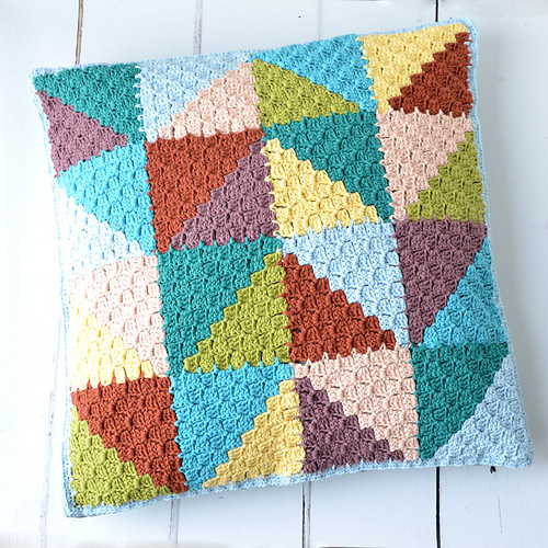 C2C Pastel Triangles Pillow photo 1