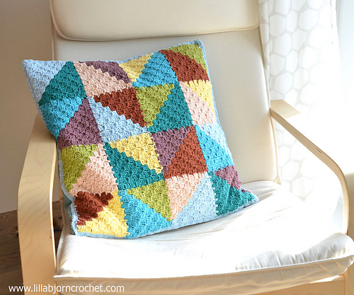 C2C Pastel Triangles Pillow photo 4