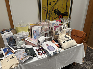 Raffle prizes at Knitting Weekend NSF