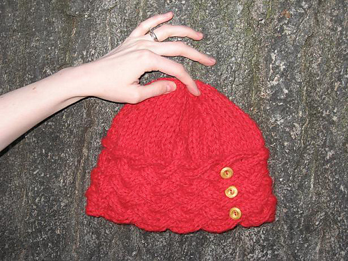 Braided Cable Buttoned Hat photo 1