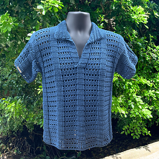 Matching Ocean Mens Polo Shirt pattern available separately