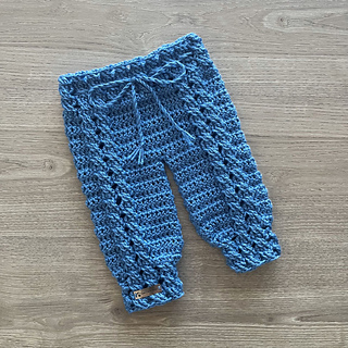River baby pants to 2 years available as a separate pattern