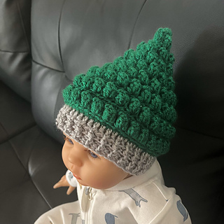Chrissy Christmas Hat Baby-Adult available as a separate pattern