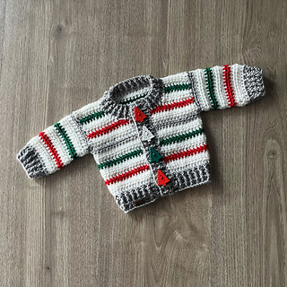 Chrissy Christmas Cardigan 0-10Y available as a separate pattern