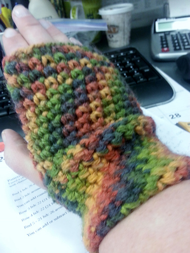 Simple Fingerless Mitts photo 2