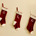 Classic Christmas Stocking with A-Z Initial pattern 