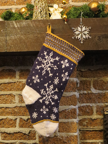 Snowflakes Xmas Stocking photo 1
