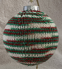 Ornament cover in variegated yarn