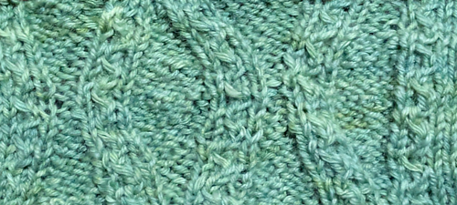 Example of replacing the eyelets with a backwards loop cast on