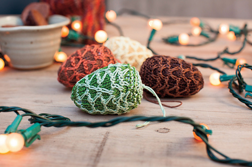 Knitted Pinecone Ornaments - Interweave Knits