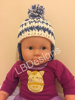 Ravelry: Newborn Baby Earflap Hat pattern by Lyndsey Bingham