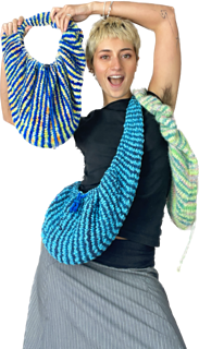 Ravelry: scrunchie bag (knit) pattern by Loupy Studio
