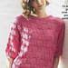 # 20 Pull demi-manches rose vif pattern 