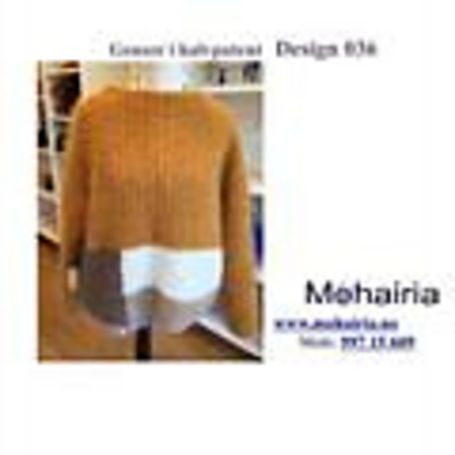 Design 036: Genser i halvpatent - Mohairia