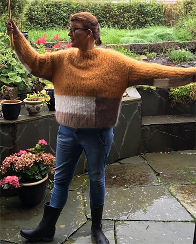 Design 036: Genser i halvpatent - Mohairia