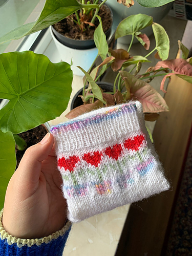 Blomstrende hjerter sokker - MAAN knitwear