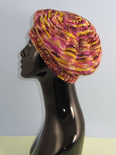Tung Selvstripet Lue Beret - Christine Grant
