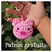Llavero de cerdito amigurumi pattern