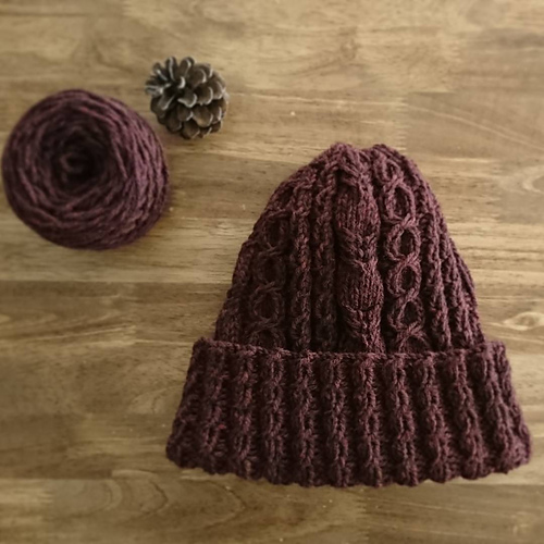Aran cable cap　アランのケーブルキャップ 다른 모습 1