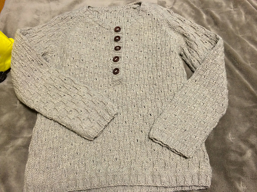 Henley neck sweater ヘンリーネックのセーター 다른 모습 1