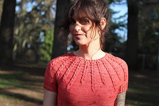 Shown with -4" of negative ease on a 34" bust