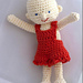 Girly Crochet Doll Overall Shorts Pattern pattern 