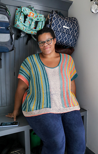 Size 8, hip length, shown with 16" of positive ease