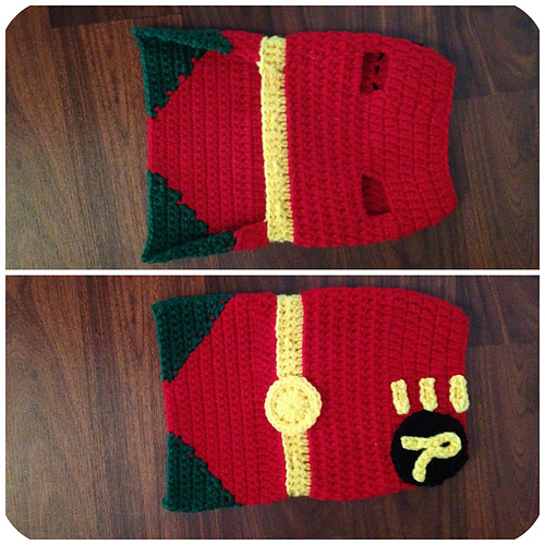 Ravelry Robin From Batman and Robin Dog Costume pattern by Manda Proell