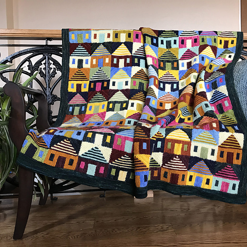 Ravelry Safe at Home blanket pattern by Margaret Holzmann