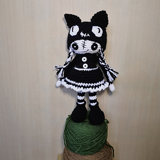 crochet cat doll