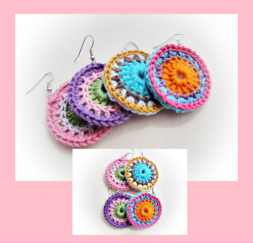 Crochet Bracelet and Earrings photo 5