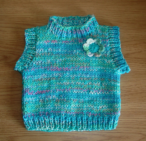 chunky yarn baby sleeveless vest top photo 1
