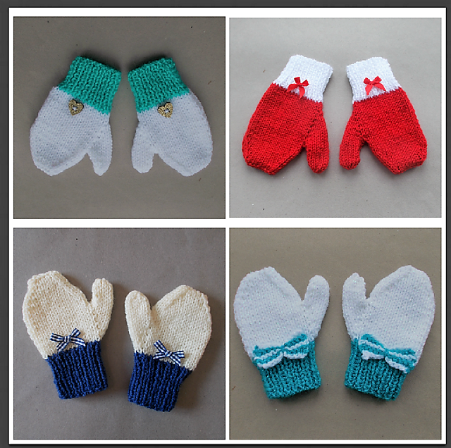 Ravelry No Trouble Toddler & Child Mittens pattern by marianna mel