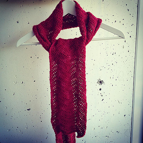 Wavy Scarf with mittens photo 2