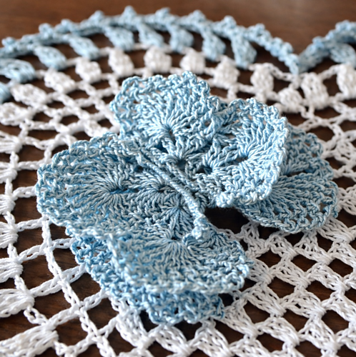 heart doily with 3D butterfly photo 3